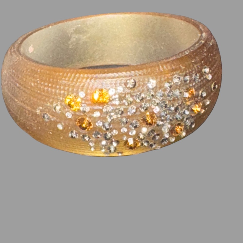 Gold and Silver Rhinestone Bangle - Picture 5 of 5
